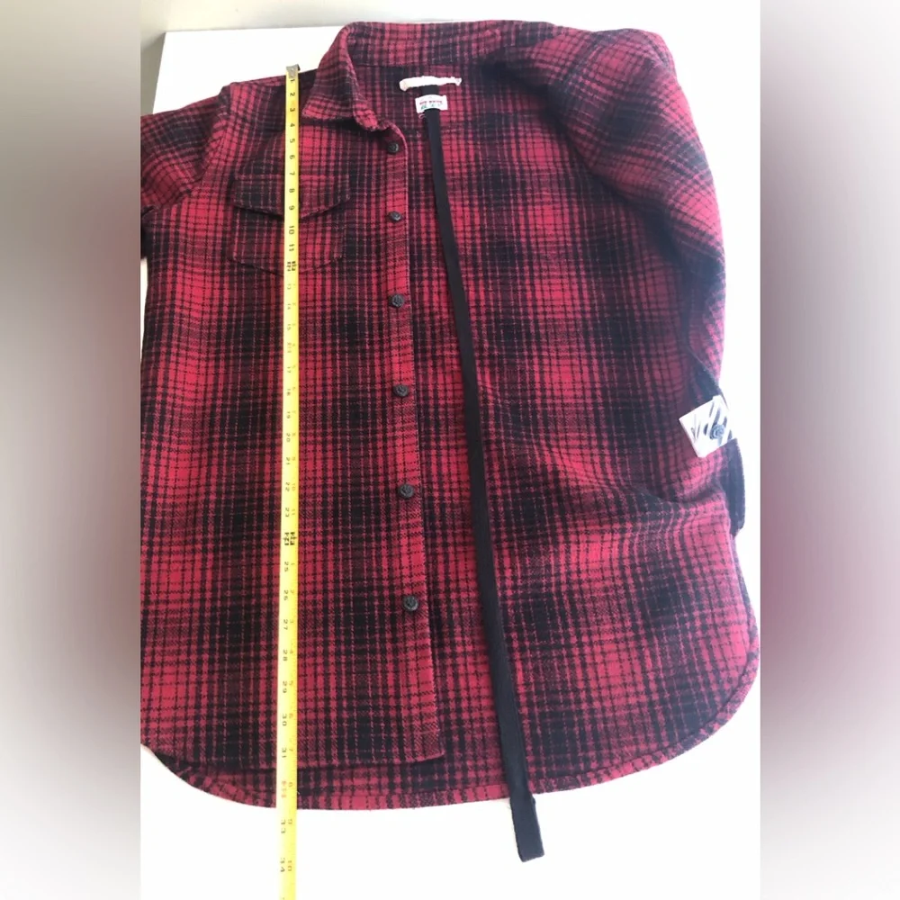 Off-White Heavy Wool Flannel Shirt Jacket Size: M